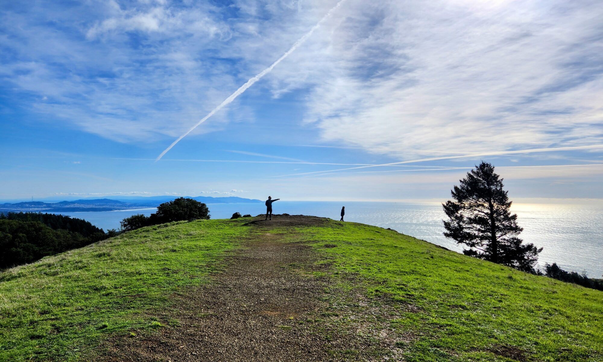 View of Trojan Point on Mount Tam